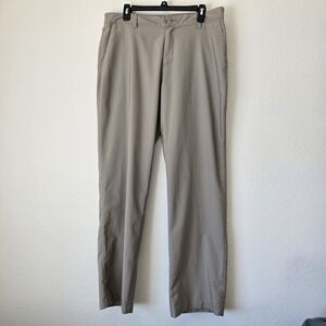 Adidas Men ClimaLite Tan Performance Golf Pants 34x32 Stretch Athleisure Outdoor